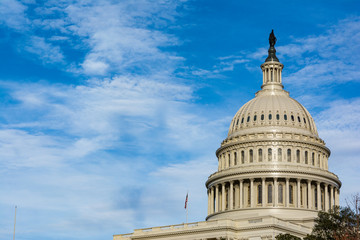 US Capitol Buiding Washington DC Dome Detail Closeup Alone Dayli