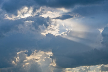 Natural background with sky after spring thunderstorms.