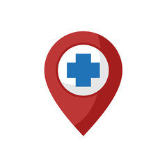 Obraz premium hospital location point design