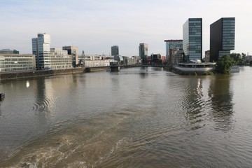 Obraz premium Media Harbor in Duesseldorf on the River Rhine, Germany 