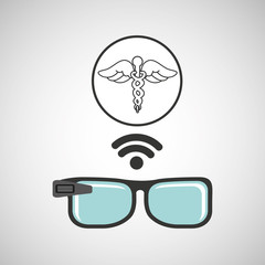 digital glasses wifi medical symbol vector illustration eps 10