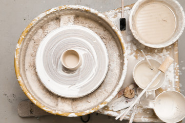 Pottery wheel and creative tools