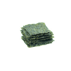 fried seaweed isolated on white background