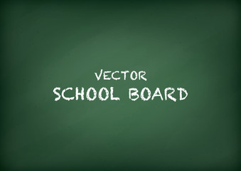 Obraz premium Vector school blank green chalkboard background