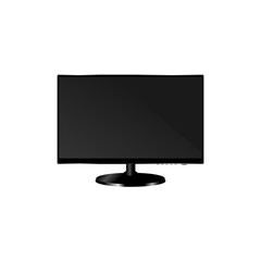 Computer monitor isolated on white, clipping path