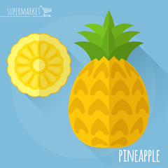 Pineapple  vector icon.