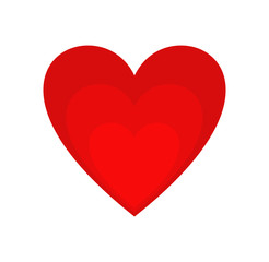 Vector illustration of a red heart, cuore vettoriale 