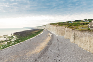 Fototapeta na wymiar Popular white cliff Birling Gap coast, West Sussex, England, United Kingdom