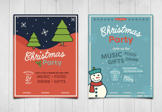 Christmas or Winter Event Poster Layout