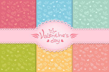 Vector pattern for Valentine's Day.