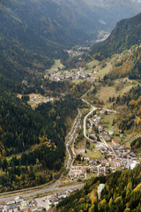 Autumn alpine landscape in the Dolomites, Italy, Europe