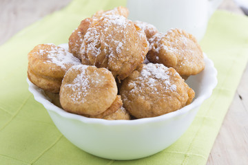 Chocolate dumpling with donuts