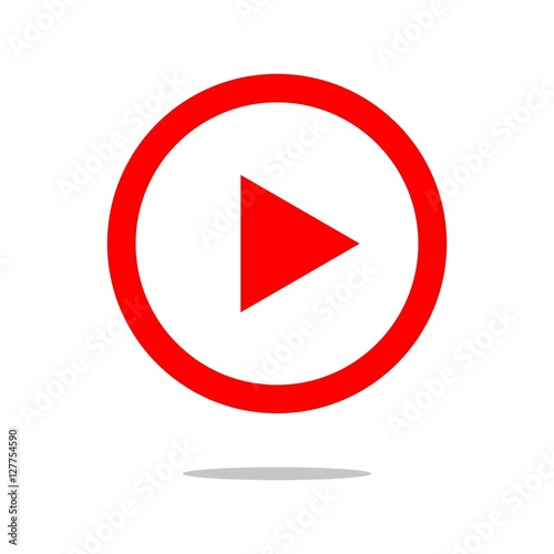 "Red player icon vector" Stock image and royaltyfree vector files on