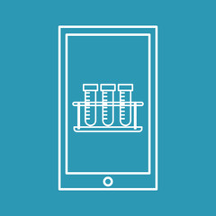 mobile phone medical test tube laboratory vector illustration eps 10