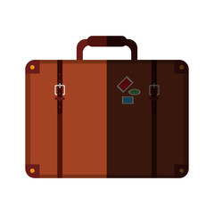 Suitcase icon. Travel baggage luggage trip and accessory theme. Isolated design. Vector illustration