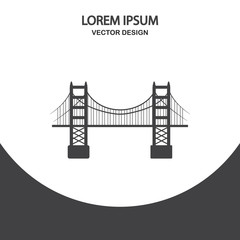 Golden Gate Bridge icon. Simple design for web and mobile