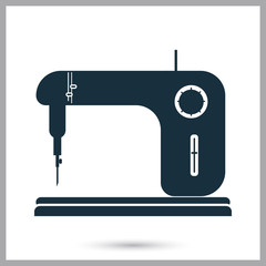 Sewing machine icon. Simple design for web and mobile