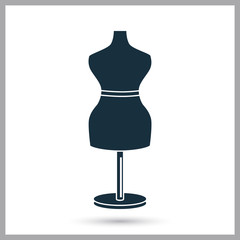 Obraz premium Sawing mannequin icon. Simple design for web and mobile