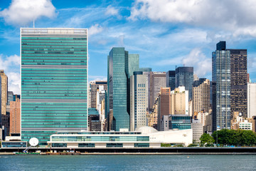 The United Nations Headquarters Building in midtown Manhattan