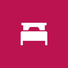 bed, front icon illustration vector