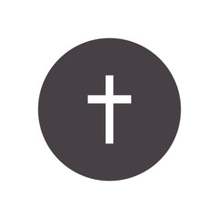 chriistian cross icon illustration vector