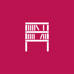 book shelf, library icon illustration vector
