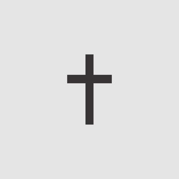 chriistian cross icon illustration vector