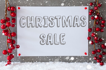 Naklejka na ściany i meble Label, Snowflakes, Decoration, Text Christmas Sale