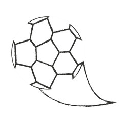 Obraz premium Ball icon. Soccer sport hobby competition and game theme. Isolated design. Vector illustration