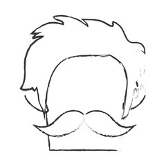 Man icon. Hipster style vintage retro fashion and culture theme. Isolated design. Vector illustration