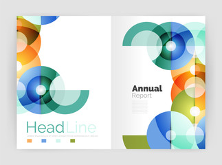 Circle abstract background, business annual report