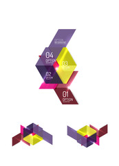 Abstract paper geometric infographic templates