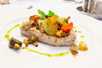 Tuna and ratatouille
