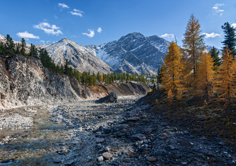 Autumn in the mountains of Eastern Sayan