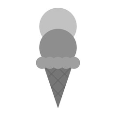 Ice cream icon. Sweet dessert food flavor theme. Isolated design. Vector illustration