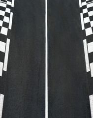 Texture of race asphalt and chess curb Grand Prix circuit © stevanzz