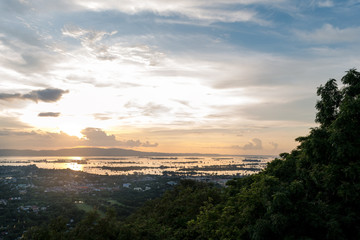 Sunset at Mandalay Hill in Myanmar