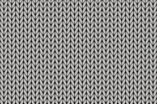 Knit woven yarn fabric seamless pattern. Gray wool seamless background. vector grpahic illustration tecture. Winter clothes.	