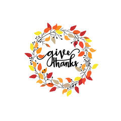 Thanksgiving day design card and template