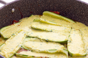Close up view of zucchini