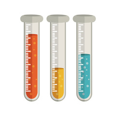Test tube icon microbiology equipment vector illustration