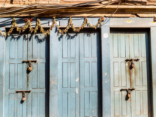 Padlocked Exterior Doors at Bhaktapur, Nepal