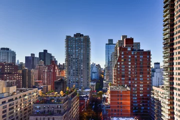 Photo sur Plexiglas construction de la ville Vue aérienne du côté est de Manhattan