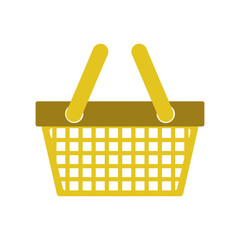 silhouette color with shopping basket vector illustration