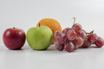 mixed fruit with stethoscope. Medical concept