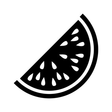 recommend clip art: silhouette monochrome with slice watermelon vector illustration