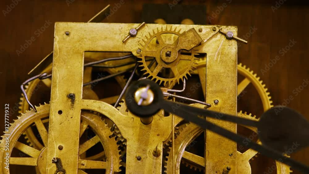 Poster close-up of watch mechanism with gears
