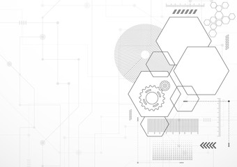 Abstract background consisting of set of hexagonal cells. Vector Graphics