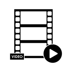 Film strip icon. Cinema movie video film and media theme. Isolated design. Vector illustration