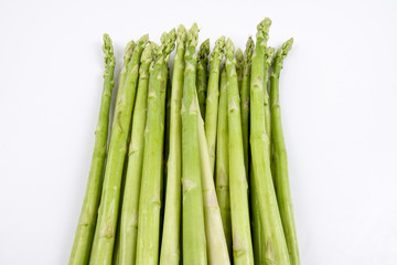 Asparagus on white .